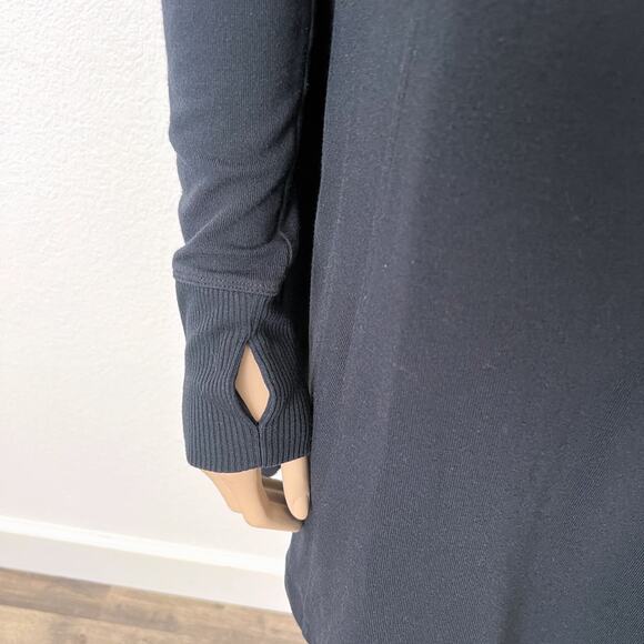 [CAbi] Black Oversized Funnel Neck Long Sleeve A-Line Tunic Dress Size Medium M - Picture 9 of 11